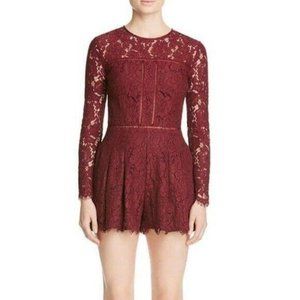 Mustard Seed Women Casual Long Sleeve Lace Romper